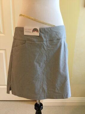 Lady Hagen Easy Shaper HydroDri Golf Skort NWT Gray Built-In Shorts Pockets